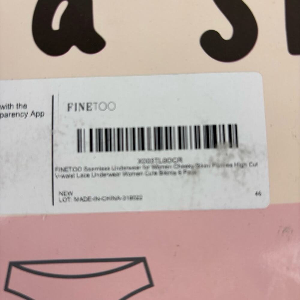 FINETOO Seamless Underwear Women Cheeky Bikini Panties High Cut V-waist 6 pack S - Picture 4 of 6